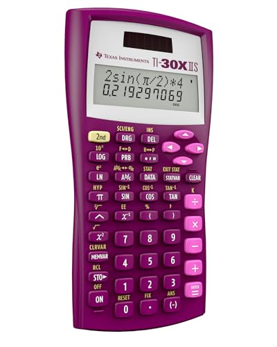 Calculatrice scientifique TI-30XIIS Texas Instruments compacte framboise - 3