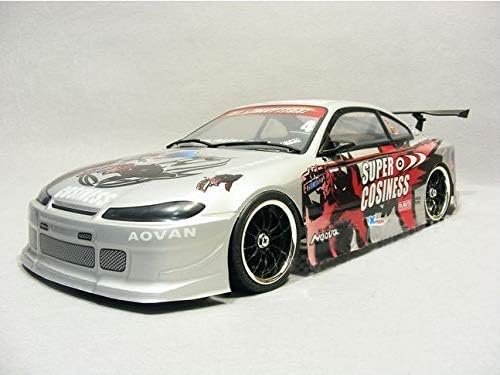 Miniatura 4 de Silvia S15 - Carcasa pintada de PVC con pantalla de cola de viento para 1/10 RC Hobby Racing Drift Car (color: A y B cada uno)