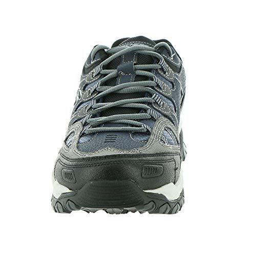 Skechers Skechers mens Skechers Men's Sparta 2.0 Leather and Mesh Lace-up Sneaker Oxford, Navy/Gray, 8.5 US