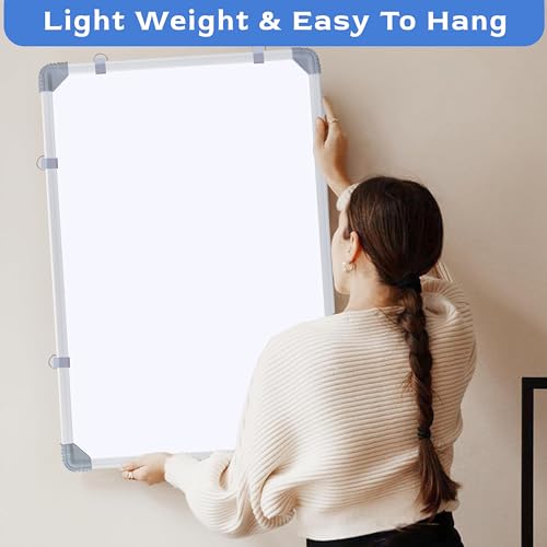 Image of Eduway 2x2 Feet Kunj Non-Magnetic Double-Sided White Board and Chalkboard Combo with 1 Marker and 1 Duster | Ideal Use for Home, Office, with Sliding Hanging Clips, Robust Aluminum Frame (59x59 Cms)