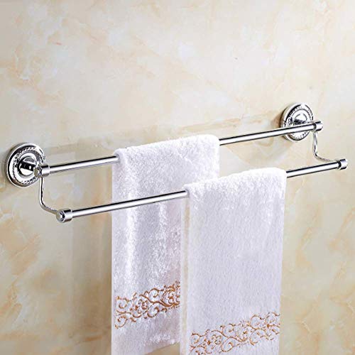 Toallero de doble polo de cobre con acabado de lujo para herrajes de baño 3
