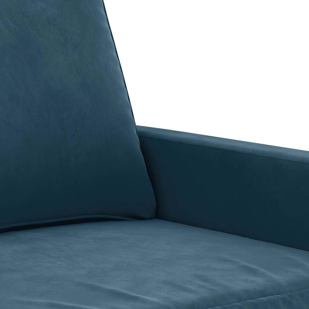vidaXL Driezitsbank 180 cm fluweel blauw