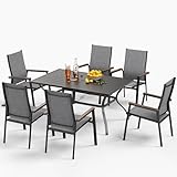 MFSTUDIO 7 Piece Outdoor Dining Furniture Set, 6...