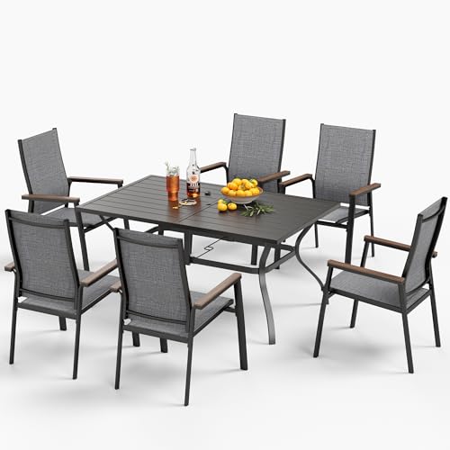MFSTUDIO 7 Piece Outdoor Dining Furniture Set