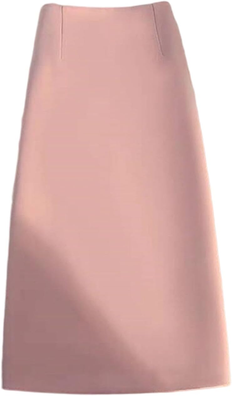 High Waisted Skirts for Women's Business Casual Pencil Midi Skirt Split Back Elegant Slim Fit Work Fashion Skirt