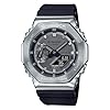 G-Shock Reloj Casio GM2100-1A con banda de resina octogonal negra cubierta de metal, Negro -, Deporte