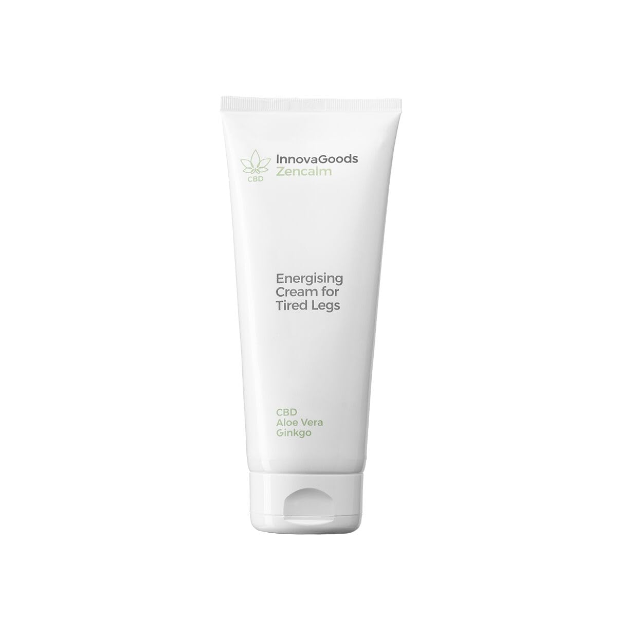 InnovaGoods® Energizing Cream 200ml with CBD, Aloe Vera, Ginkgo & Centella Asiatica, Cream for Tired Legs with CBD Moisturizes and Reliefs, Suitable for Sensitive Skin