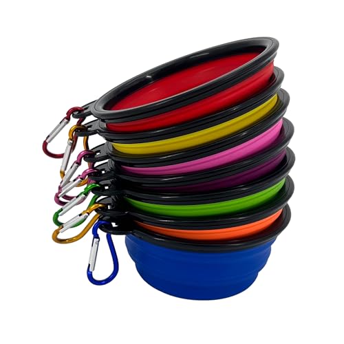 STKBES Collapsible Dog Bowl, 10 Pack, Portable, Safe, Reusable, Suitable for Indoor and Outdoor...