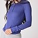 P.J. Salvage Womens Back To Basics Long Sleeve Crew Neck T-Shirt Top, Dark Periwinkle, X-Large