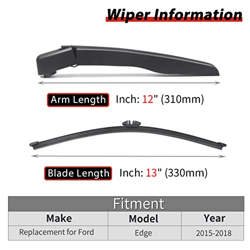 Replacement For Ford Edge 2015-2021, Rear Windshield Wiper Arm Blade Set - Otuayauto Factory Oem Style Ft4Z17526A #TOP1