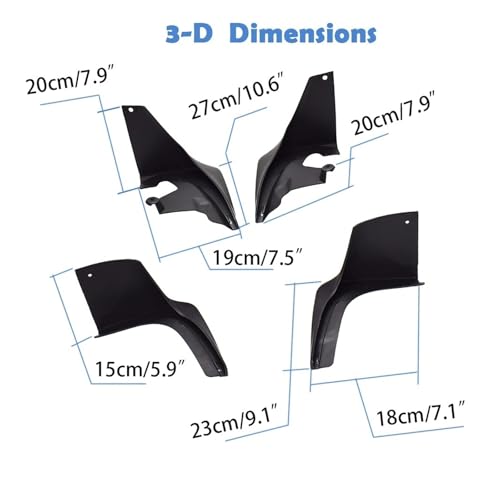 Guardabarros Tesla Model 3 2016-2019 kit delantero trasero Base Model 7