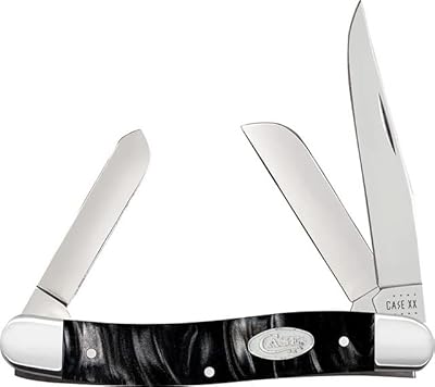 Case XX 23671 Black Pearl Kirinite Handle 3 Blade Medium Stockman, 10318 SS.