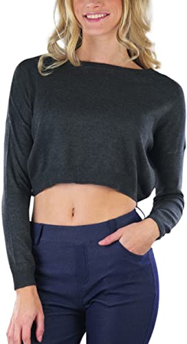 Image of ToBeInStyle Women's Long Sleeve Cropped Sweater
