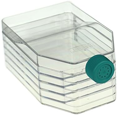 Nest Scientific 731002 5-Layer Polystyrene Cell Culture Flask, Vent Cap, Straight Neck, Tissue Culture Treated, Sterile, Clear, 1 per Pack, 8 per Case (Pack of 8)