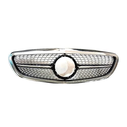 グリル メルセデスベンツ Cクラス W205 エクスクルーシブエレガンス C220 C300 C350 2015-2021 チューニングアクセサリー ABSグリルに適合(Black)