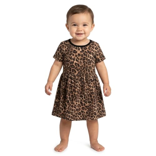 Image of Kids 3 Combo Cotton Frock for Girls | Multicolour Knitted Summer Dress | Below Knee Baby Girl Dress with Round Neck & Cup Sleeves (Random Colours)