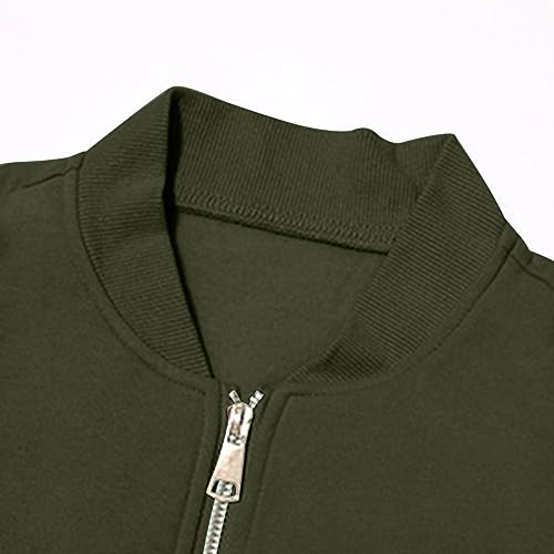 Womens Zip up Sweatshirts Jackets Long Sleeve Casual Lightweight Bomber Jacket Loose Cute Teen Girls Coat with Pocket4