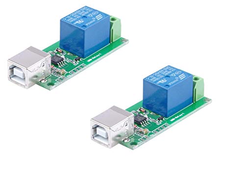 DollaTek 2Pcs DC 5V Módulo de relé de 1 Canal Controlador Gratuito Interruptor de Control USB Control Inteligente de PC