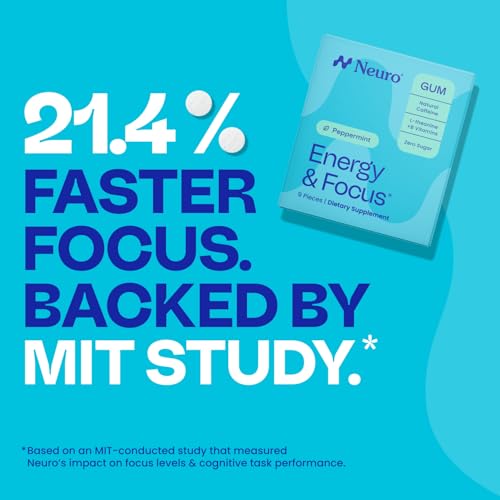 Image of Neuro Energy & Focus Mints - Sugar Free Breath Mints with 40mg Natural Caffeine, B Vitamins & L-Theanine - Vegan Brain Supplement for Exercise, Study & Daily Focus - Wintergreen, 90 ct