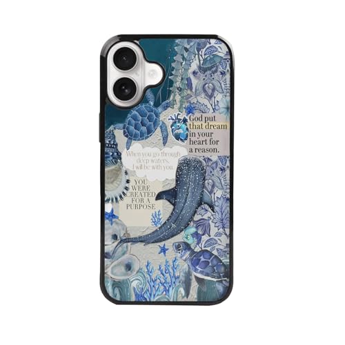 qizjio Whale Shark Phone Case Shockproof Protective Christian Cases for iPhone 16