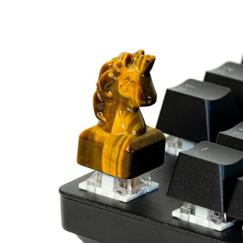 Keycap licorne œil de tigre fait main pour remplacer une touche de clavier usée