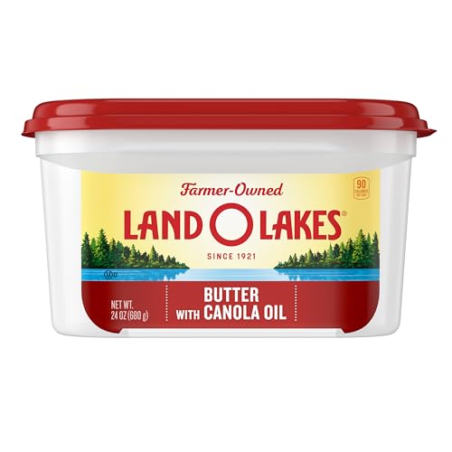 Land O Lakes Butter with Canola Oil, Spreadable, 24 oz tub