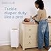 Jool Baby SmartWave Plus Diaper Pail & Refill – Motion Sensing Lid with Odor Lock – Compatible with Regular Trash Bags – Holds up to 50 Newborn Diapers