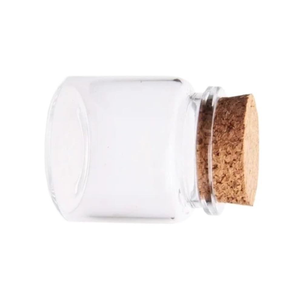 Mini-Glasgefäß Kleine süße DIY-Glasflaschen, Fassungsvermögen 12 ml, 24 x 30 35 mm, Glaskorkenbehälter, Mini-Fläschchen-Dekoration, Stück