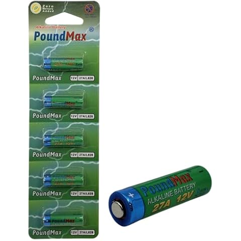 PoundMax 27A / L828 Batteries 12v Alkaline Battery Combo Pack - 5 Count Cover