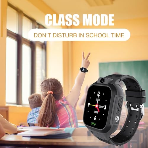Image of BIGASUO 4G Kids Smart Watch GPS Tracker - Smartwatch with Two Way Call Video Calling Voice Chat SOS Class Mode Stopwatch Pedometer Games Wi-Fi Touch Screen Alarm Clock Smartwatches (BG68)