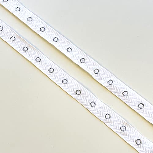 Black, White SNAP Button Tape Trim(3YD, 5YD /Pack) (White, 5YD) - Thumbnail 3