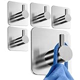 HoneyHolly Ganchos Adhesivos Para Pared, 5 Piezas Toalleros de Baño Sin...