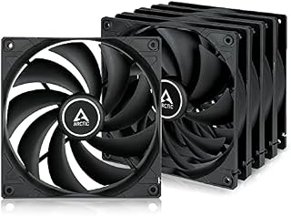 ARCTIC F14 PWM PST (5 Pack) - 140 mm Case Fan with PWM Sharing Technology (PST), quiet motor, computer, 200-1350 RPM - Black