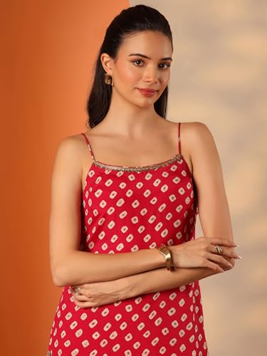 Image of Libas Printed Rayon Straight Kurta With Palazzo | daily wear suit