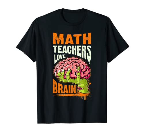 Profesores de matemáticas, Halloween, Cerebro, en inglés Camiseta