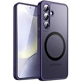 JETech Cover Magnetica per Samsung Galaxy S24+ / S24 Plus 5G, Compatibile con MagSafe, Traslucida Opaco Retro Antiurto Cellulare Custodia (Cobalt Violet)