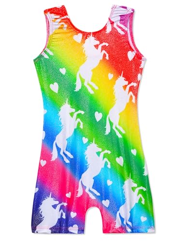 Image of Domusgo Gymnastics Leotards for Girls Sparkly One Piece Biketard Size 1-10Y