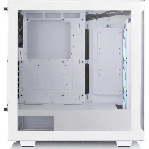 Thermaltake V350 TG ARGB Air Snow White | Châssis PC | Boîtier Moyen ATX-Tour | Verre trempé 4 mm | 4 Ventilateurs y Compris | Blanc