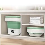 Portable Washing Machine 17L, Foldable Mini Washer with Spin Dryer, 3 Cleaning Modes for Baby Clothes, Underwear & Socks, Compact Laundry Machine for Travel, Dorms & Camping