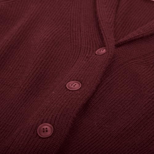 Image of Belle Poque Women Vintage Cardigan Sweater Shawl Lapel Button Down Sweater Outwear Coat