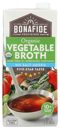 Bonafide Provisions Organic No Salt Added Vegetable Broth, 32 FZ