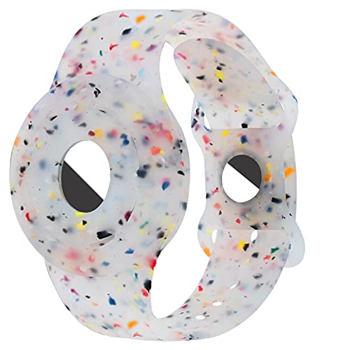YOMPLOW for Kids AirTag Case Wrist Band Soft Silicone, Protective Cover for Apple Air Tag Finder Location Tracker Holder Wristband for Kids Daughter Son Toddler BAB Children - Colorful
