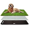 Dog Grass Large Potty Patch, Dog Litter Boxes Artificial Grass Bathroom Turf for Pet Training, Washable Puppy Pee Pad, Perfect Indoor/Outdoor Portable Potty Pet Loo (Tray system-35″X22.6″)