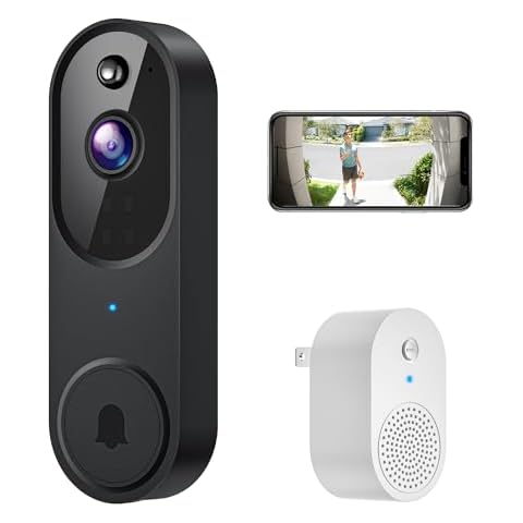 HotFun 1080P Wireless Video Doorbell Camera with Ring Chime, Smart AI Human Detection, Night Vision, Battery Powered, Cloud Storage, 2.4G WiFi, Indoor Outdoor Surveillance Cover