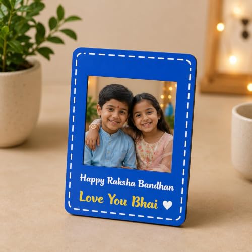 Image of PRINT BHARAT Rakhi for Brother with Coaster, Kumkum & Chawal | Traditional Beaded Thread Rakhi with Royal Kalai Thread | Raksha Bandhan Gift Hamper