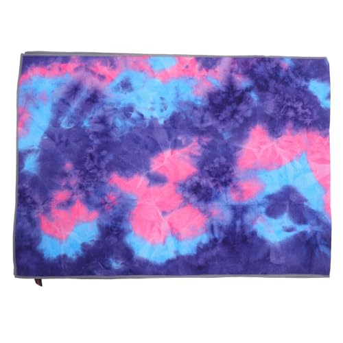 MUELODSIC Esterilla de Yoga Antideslizante de Microfibra Almohadillas para Arrodillarse y Coderas Protectoras Tamaño Mediano Color Púrpura Tie-Dye Incluye Bolsa de Malla para Fitness y