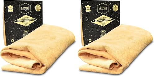 Peau de chamois naturelle Carmax pour vitres et carrosserie de voiture