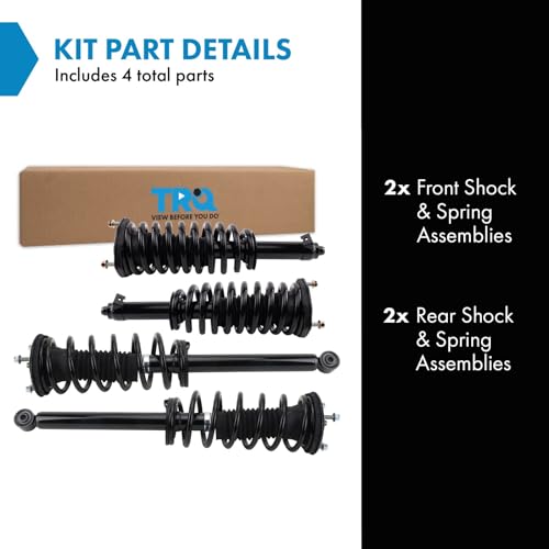 Image of TRQ Shock & Spring Assembly Set Compatible with 2009-2017 Lexus LS460