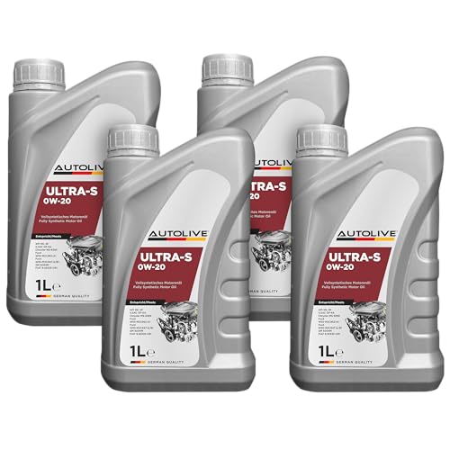 AUTOLIVE Aceite de Motor 0W-20 Sintético para Motores Hybrid, Gasolina y Diésel - API SN/SP - Arranque en Frío y Baja Fricción – Pack de 4 x 1L = 4L