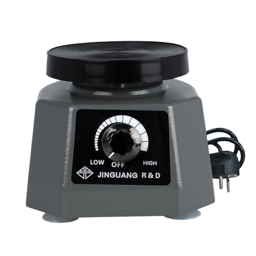 Jargrovs Piastra vibrante in gesso,4 'Dental Oscillatore,220V 100W piastra vibrante elettrica,velocità regolabile rotonda oscillatore,vibratore dentale per miscelare intonaco,modello in ghisa